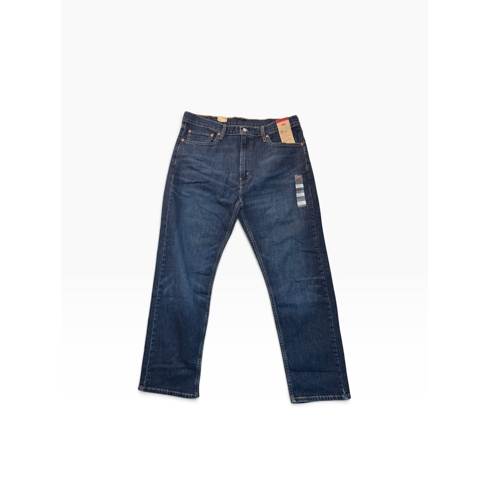 Levis 505 Regular Fit Straight Leg Stretch Jeans Dark Wash 38x30 005052195 NEW